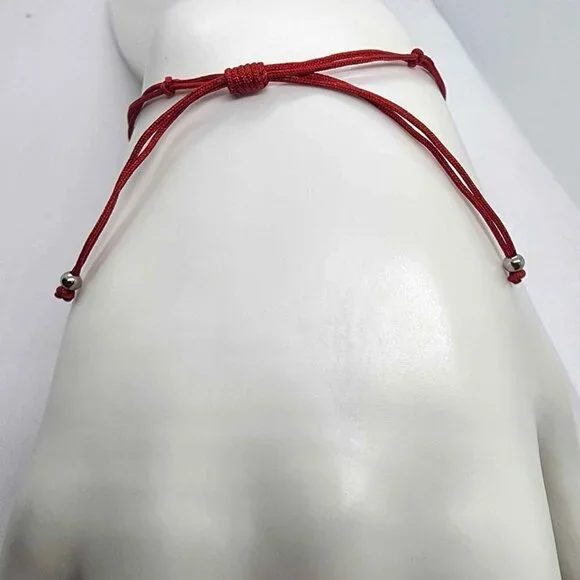 NEW Sterling Silver 925 Tree OF Life Design With red String Bracelet - Picture 3 of 3